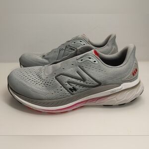 New Balance Fresh Foam X 860 Men’s Size 11MGray/Red Running Shoe No Shoelaces